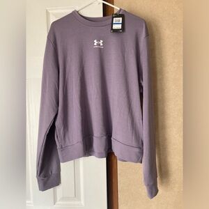 NWT Under Armour Terry Crew Rival Top